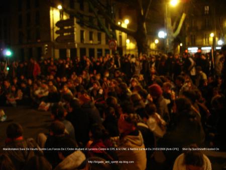 Heurts !!!!! Mouvement étudiant et Lyceens Dans La Nuit Du 31 03 2006 4